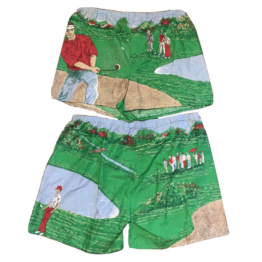 Vintage Golf Boxers Briefs Thin Shorts Golfing RARE Size XL/XXL